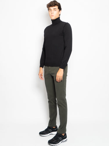 Pantaloni Chino in Cotone Armaturato Pino
