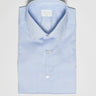 XACUS-Camicia in Cotone No Stiro a Righe Bianco/Celeste-TRYME Shop