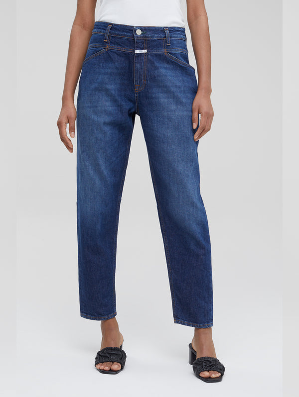 CLOSED-Jeans Stile Boyfriend X-Lent Blu Scuro-TRYME Shop