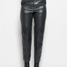 FEDERICA TOSI-Pantalone Cargo in Simil Pelle Grigio-TRYME Shop