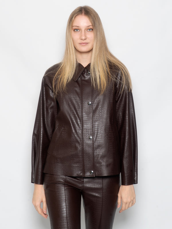 MAX MARA LEISURE-Giacca Stampa Cocco Vinaccia-TRYME Shop