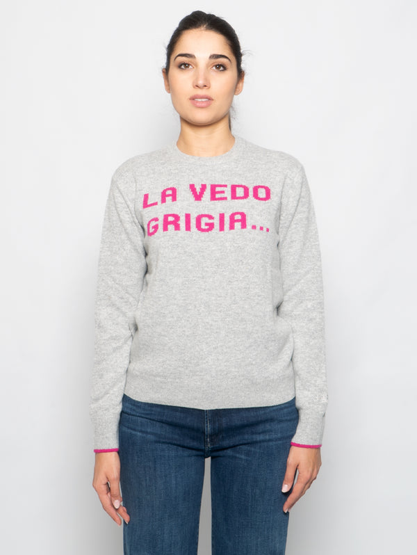 MC2 SAINT BARTH-Maglia Girocollo New Queen Grigio-TRYME Shop