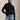 RALPH LAUREN-Maglia con Collo Alto a Trecce Nero-TRYME Shop