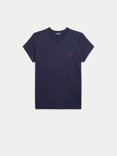 T-shirt Girocollo in Cotone Blu Navy