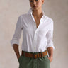 RALPH LAUREN-Camicia Slim Fit in Popeline di Cotone Bianco-TRYME Shop
