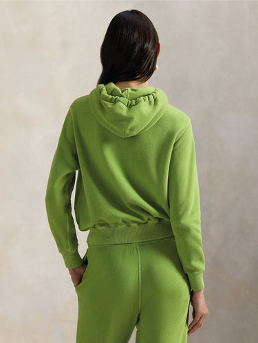 Kapuzensweatshirt mit durchgehendem Reißverschluss Grün