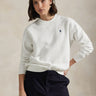 RALPH LAUREN-Felpa Girocollo in Jersey Lavato Bianco-TRYME Shop