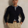 RALPH LAUREN-Cardigan in Cotone a Trecce Blu-TRYME Shop