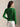 Cardigan in Cotone a Trecce Verde Fuji