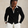 RALPH LAUREN-Cardigan Lavorato a Trecce in Misto Cashmere Nero-TRYME Shop