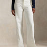RALPH LAUREN-Pantaloni Beaton in Twill Spigato Bianco-TRYME Shop