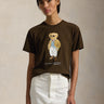 RALPH LAUREN-T-shirt Girocollo con Polo Bear Marrone-TRYME Shop