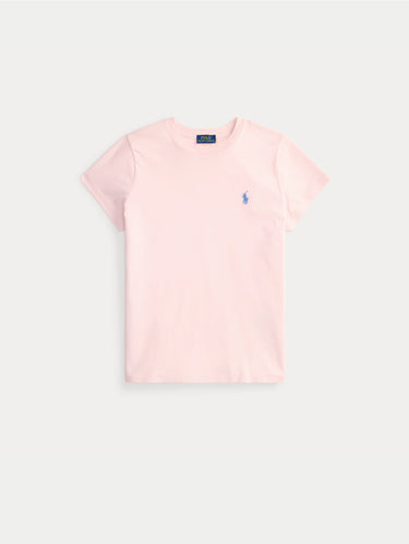 Ronde hals T-shirt van katoen roze