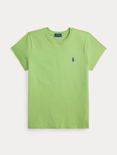 Ronde hals T-shirt van katoen groen