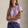 RALPH LAUREN-T-shirt Girocollo in Cotone Lilla-TRYME Shop