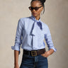 RALPH LAUREN-Camicia con Lacci sul Collo Blu-TRYME Shop