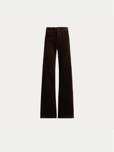 Pantaloni Flare in Velluto a Coste Beaton Marrone