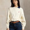 RALPH LAUREN-Felpa Gircollo con Collo Polo Applicato Crema-TRYME Shop