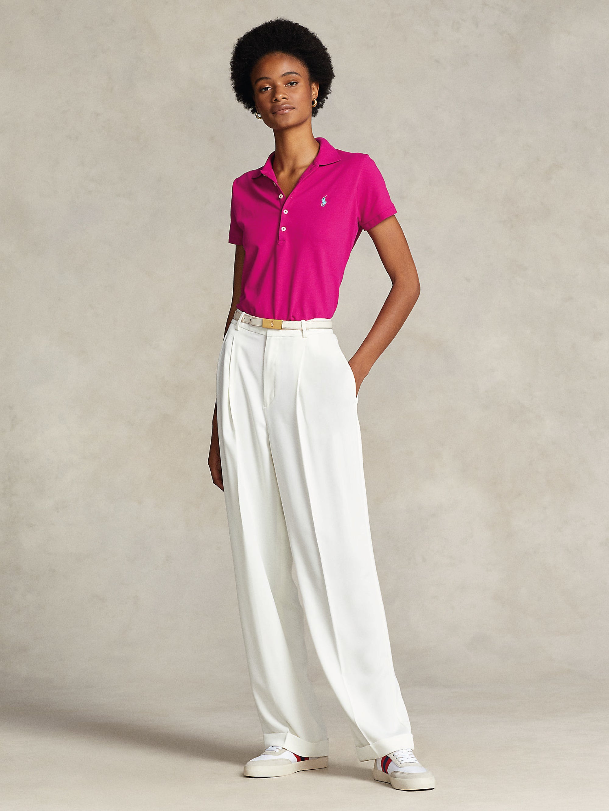 Di Rosa Polo RALPH LAUREN - Polo Manica Corta Slim Fit Rosa – TRYME Shop
