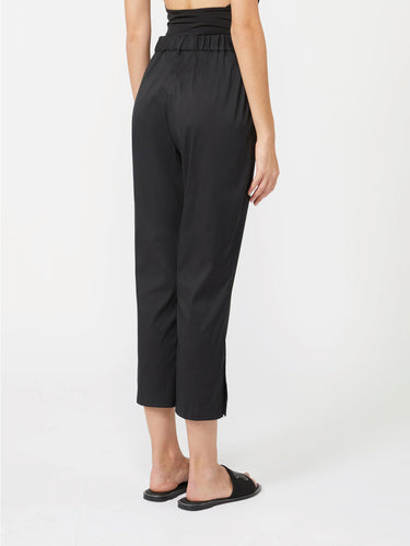 Capri-Hose Gerade Linie Schwarz