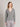 Cardigan in Lana con Scollo a V Grigio Melange