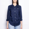 RALPH LAUREN-Camicia in Lino Over Blu-TRYME Shop