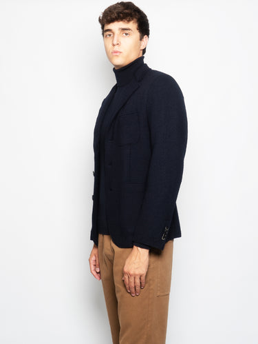 Veste Slanegà en drap de laine bleu