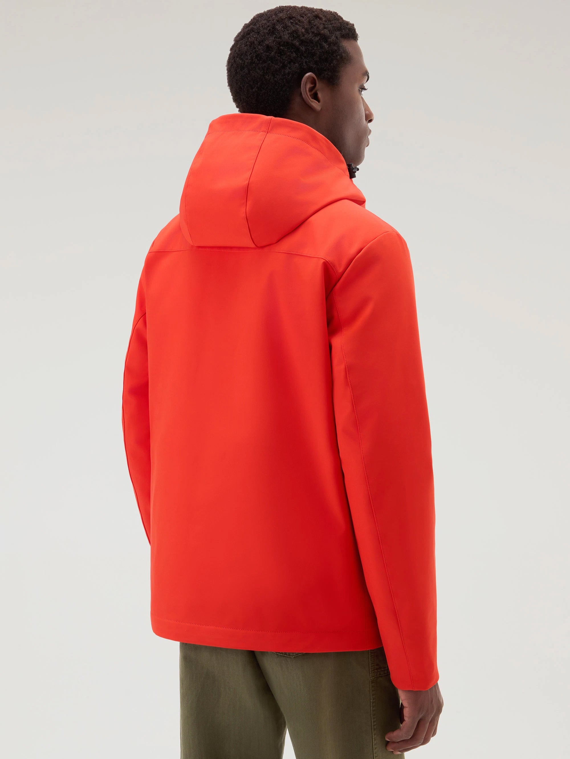 Pacific Orange Windproof Hooded Jacket