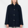 BRERAS MILANO-Caban con Collo a Camicia Blu-TRYME Shop