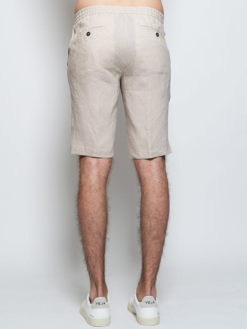 Bermuda in Lino Lavato Beige