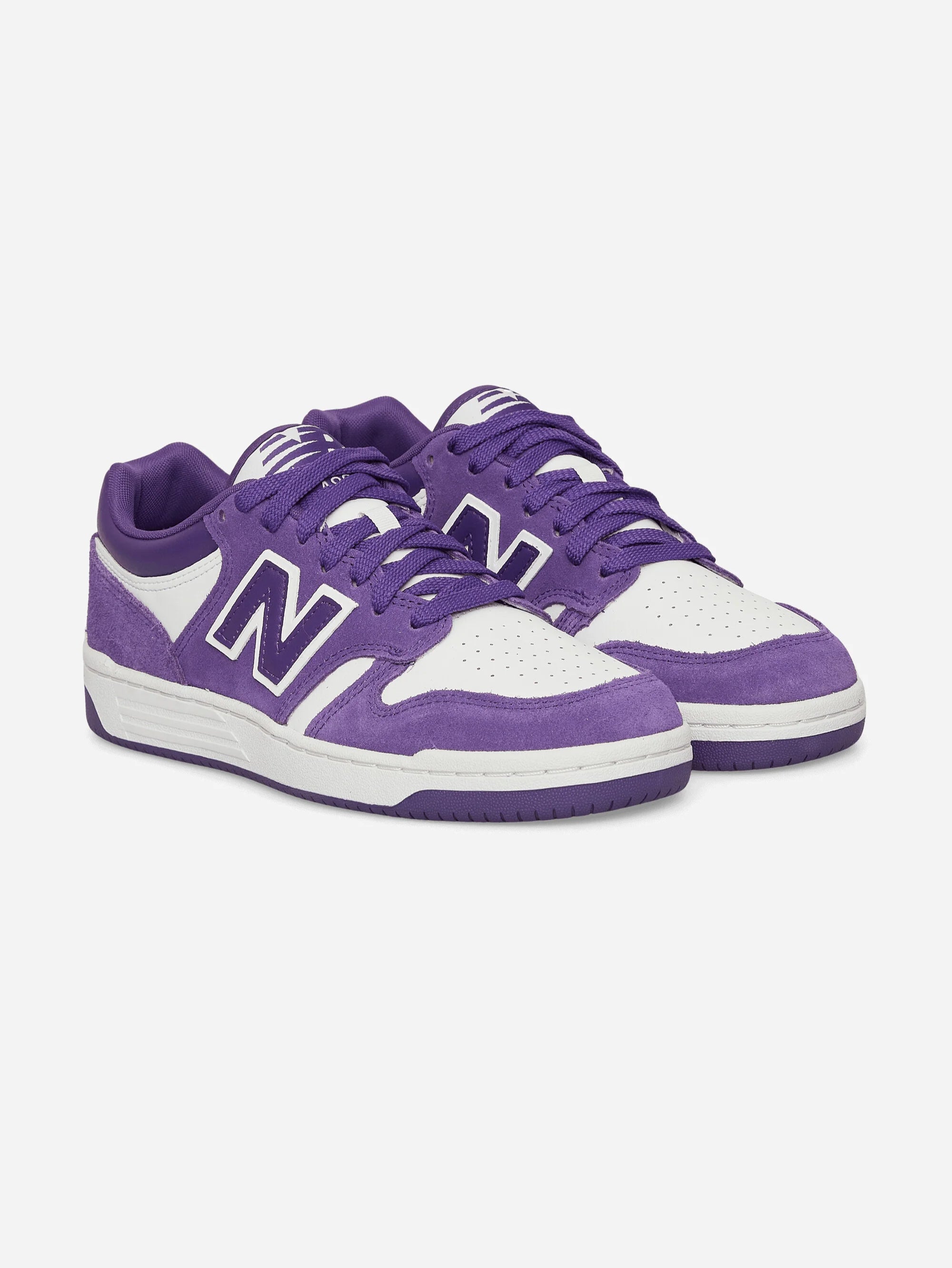 480 Purple Low Basketball Sneakers