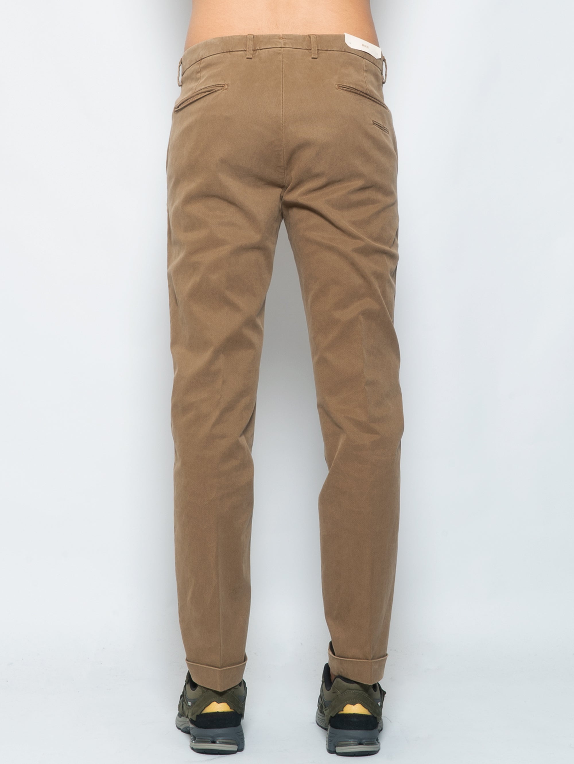 Chinos in Biscuit Washed Textured Cotton