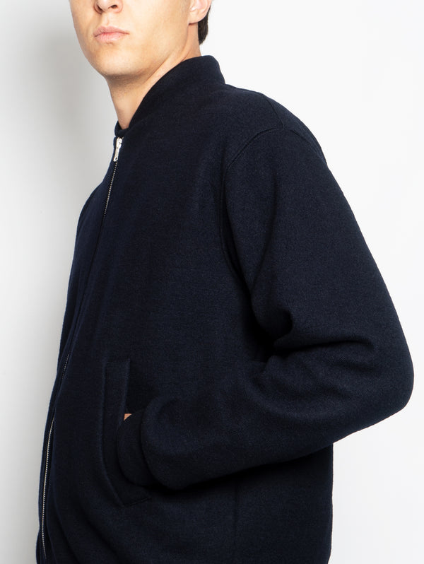Bomber in Maglia Tofolo Blu