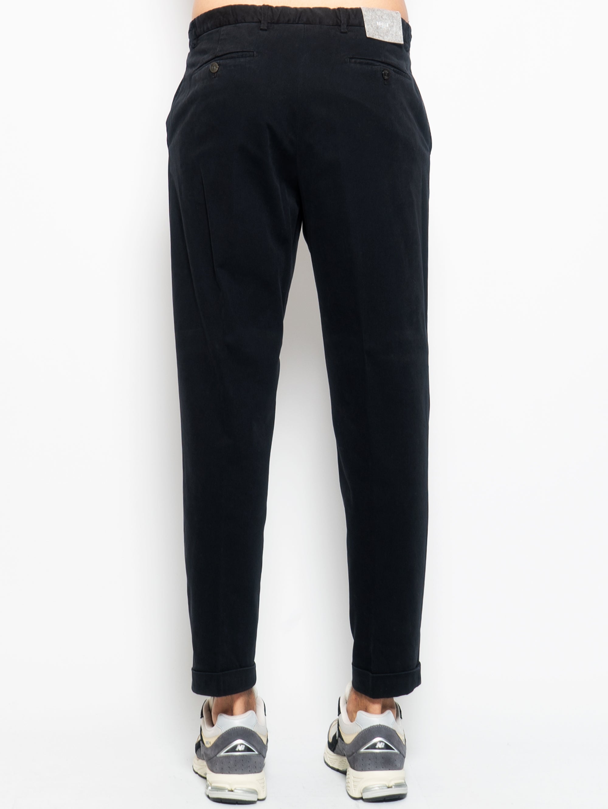Pantaloni Chino con Elastico in Vita Blu