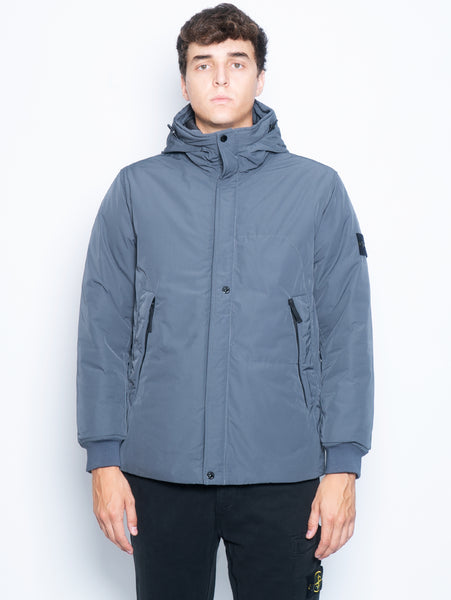 STONE ISLAND – Micro-Twill-Jacke mit grauer Wattierung – TRYME Shop