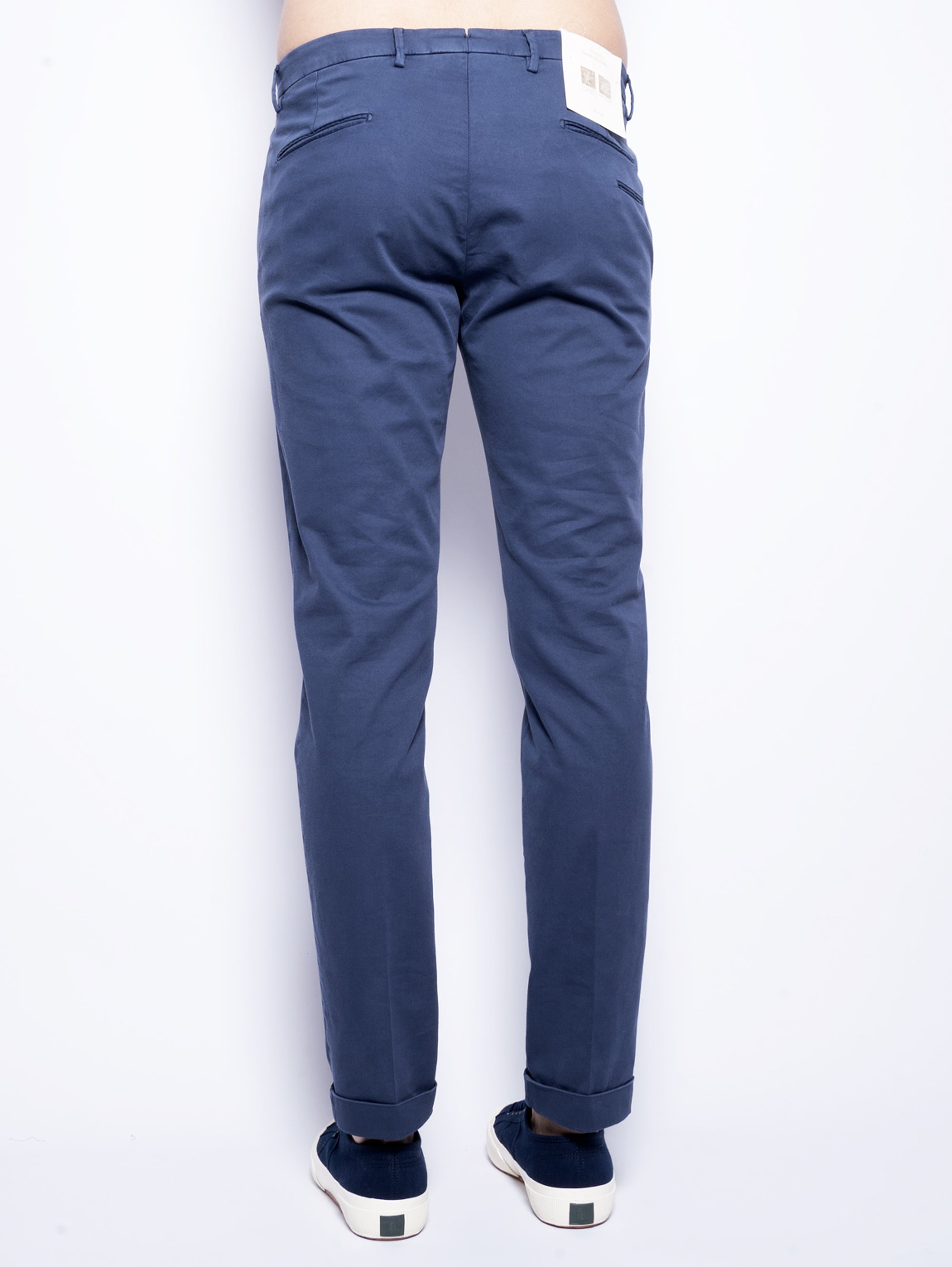 Trousers in Lyocell and Blue Cotton Cavalry