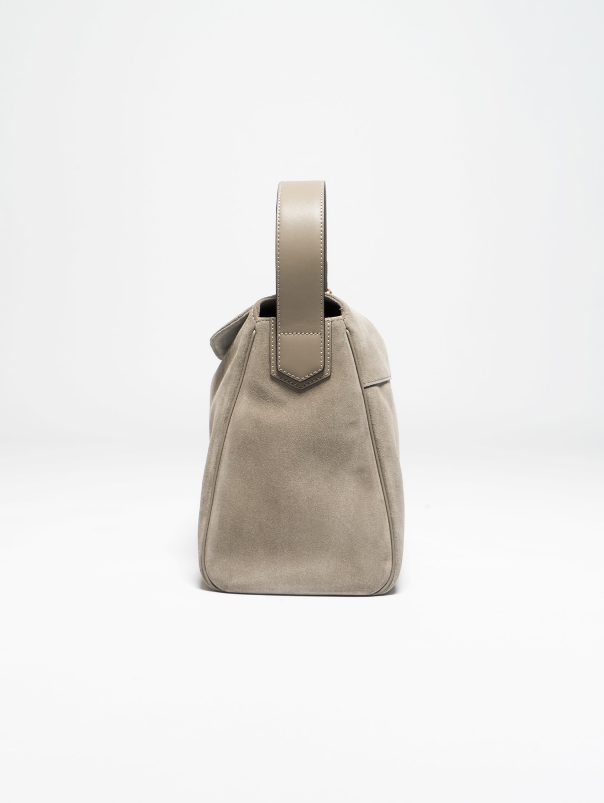 Borsa a Mano in Suede Noce