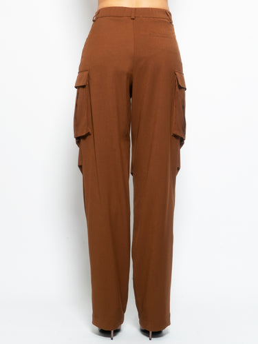 Wide Cargo Pants in Caramel Dandy