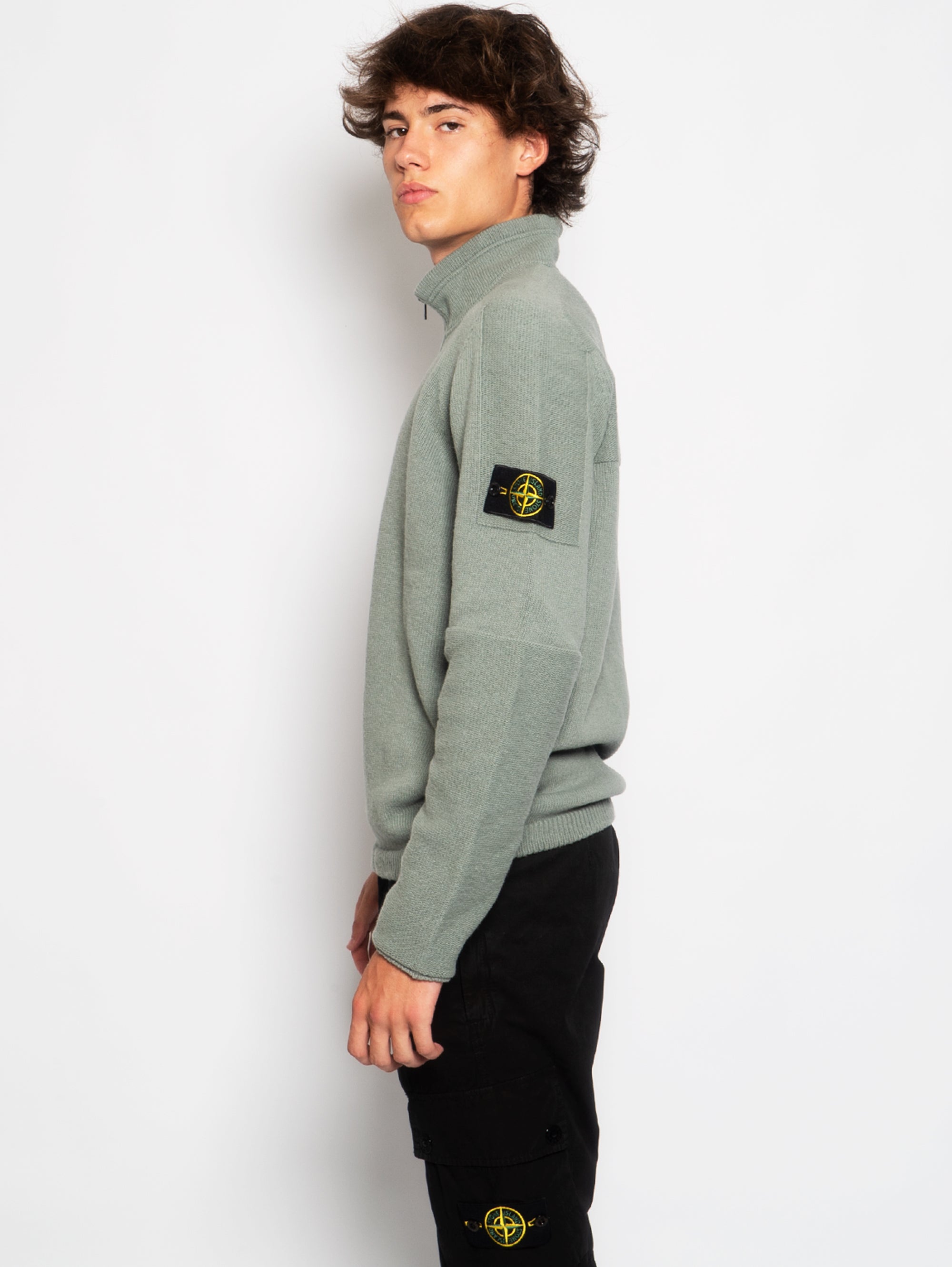 Sage Green Half Zip Shirt