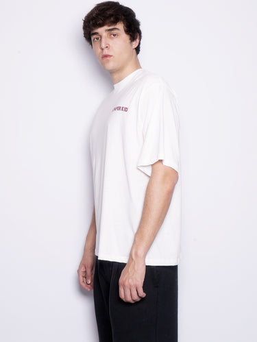 T-shirt met micrologo crème