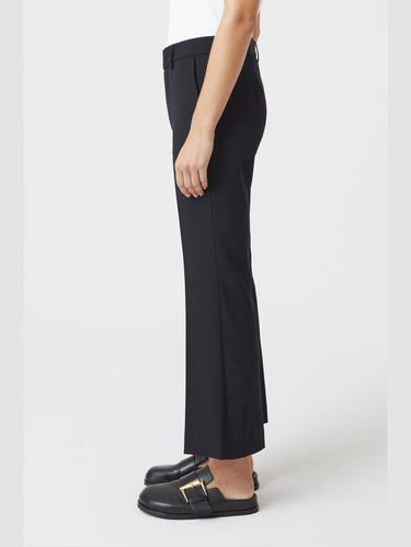 Pantalon à Coupe Évasée Noir