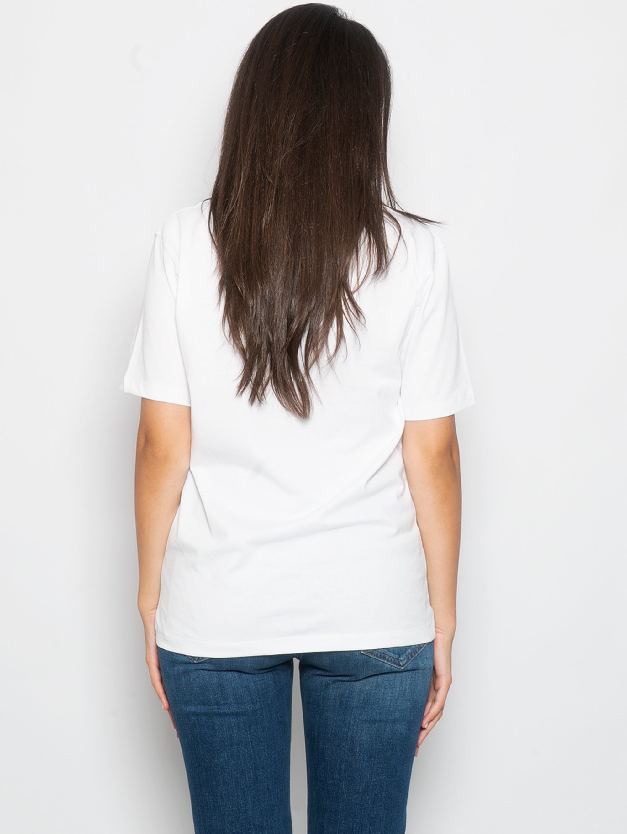 Weißes T-Shirt mit Ciao Amore-Stickerei