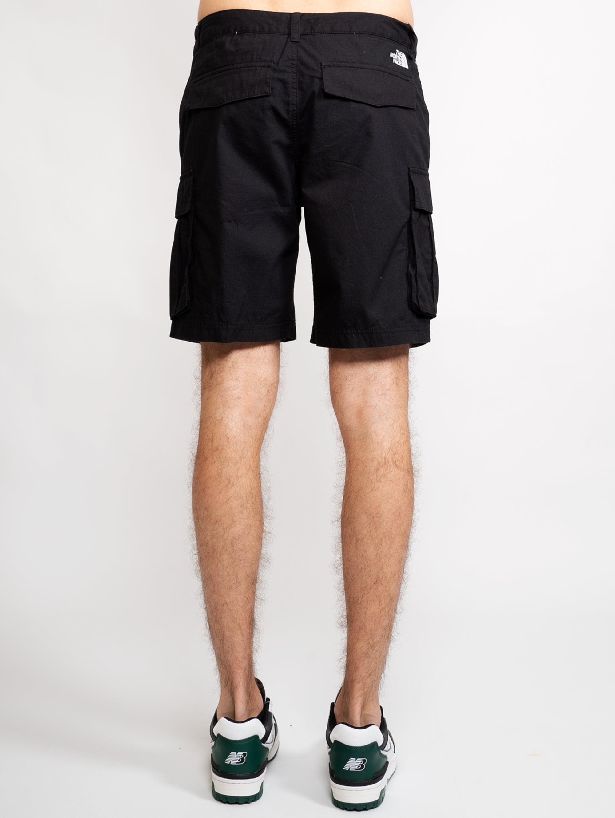 Cargo Shorts in Black Ripstop Cotton