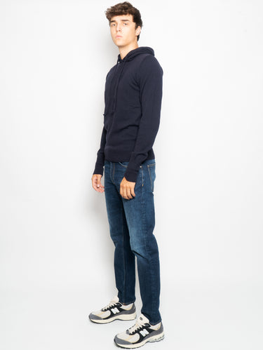 Jeans in Stretch Biologisch Katoen Donkerblauw