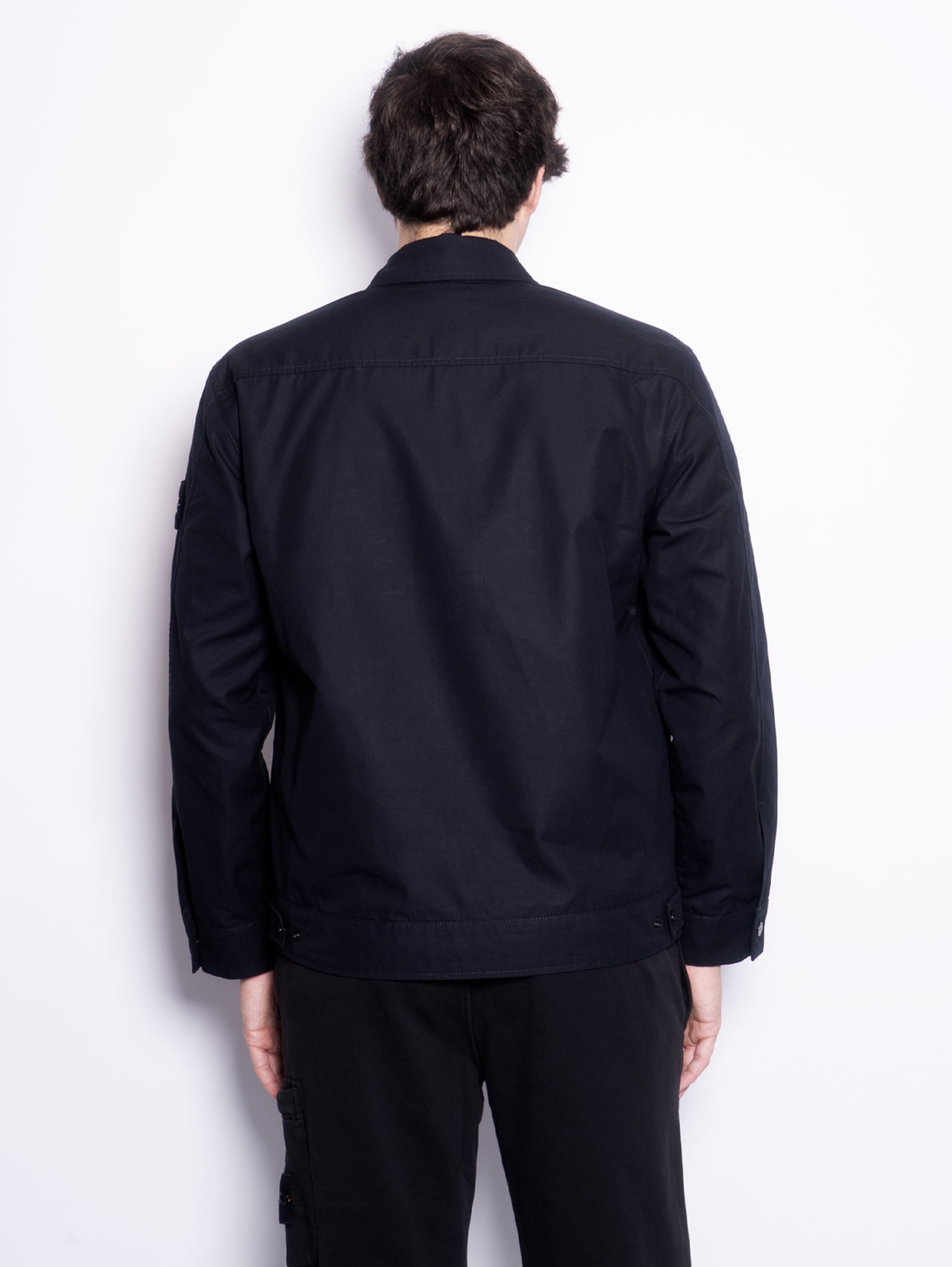 Ghost Piece-Jacke aus schwarzer Ventile-Baumwolle