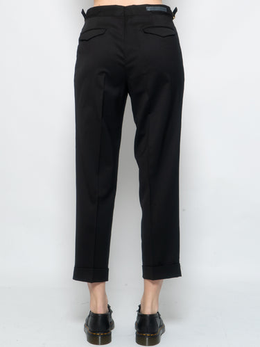 Pantaloni con Doppia Pinces Nero