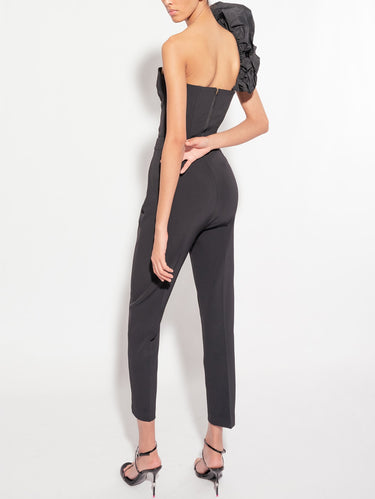 Pantaloni Slim in Crêpe Nero