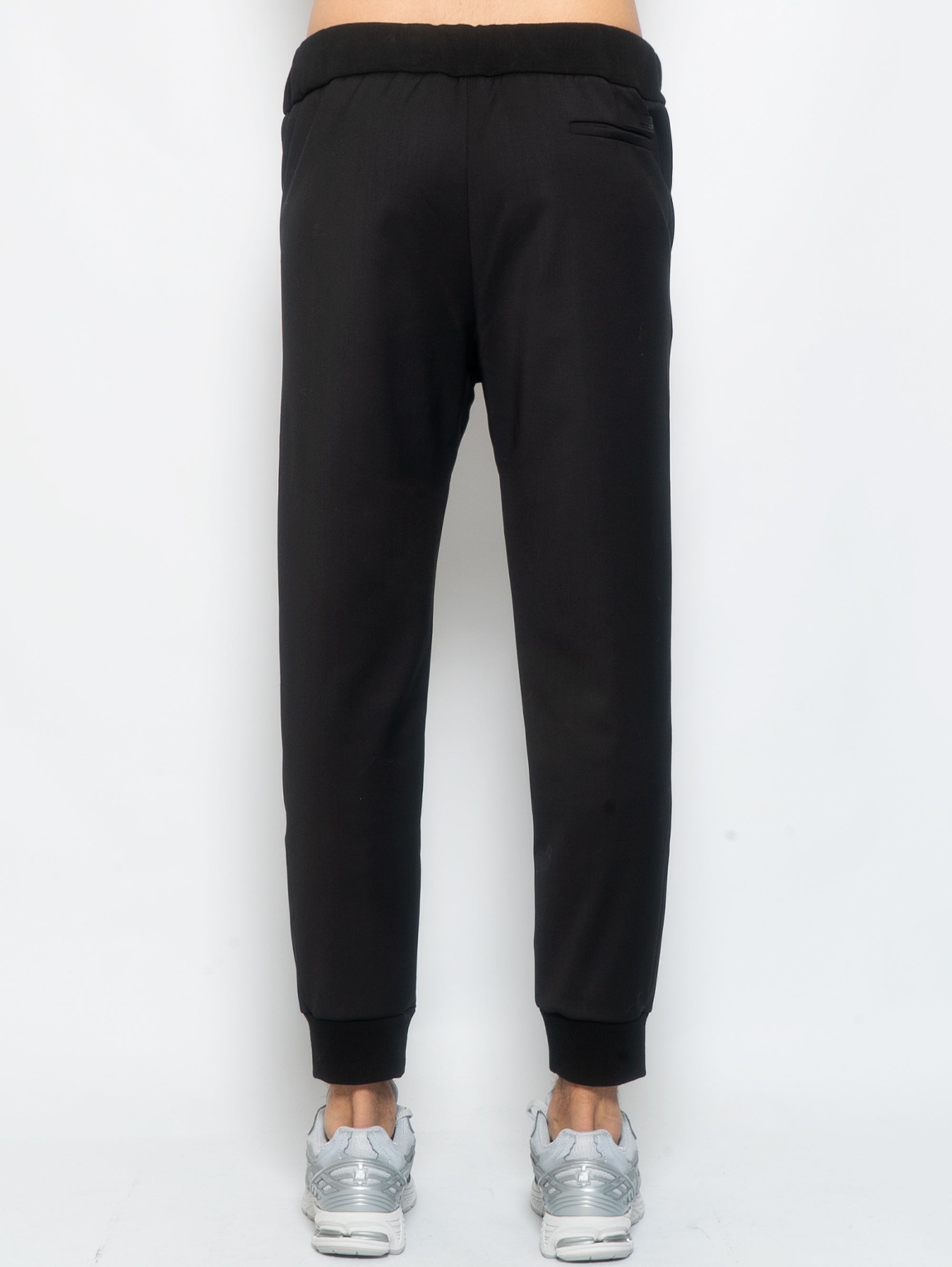 Jogger Pants in Black Cool Wool