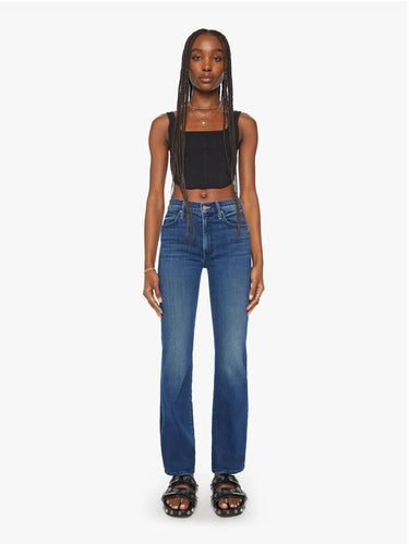 High-Waist-Jeans The Kick It Blau