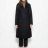 P.A.R.O.S.H.-Cappotto Doppio Petto in Lana Nero-TRYME Shop
